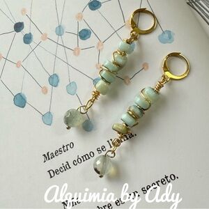 Alquimia Gold and Blue Bohemian Earrings